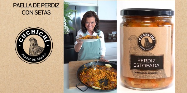 Mar nos presenta esta receta de paella de perdiz estofada Cuchichí con setas
